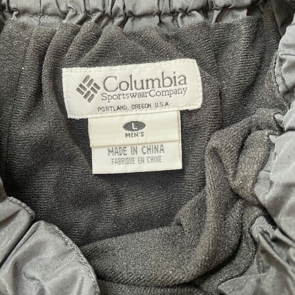 EUC Vintage Columbia Snow Pants Mens Size Large L Black Ski Pants - Picture 2 of 14